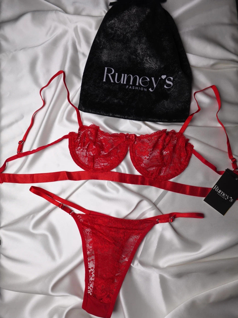 Clarissa Red Bralet Set