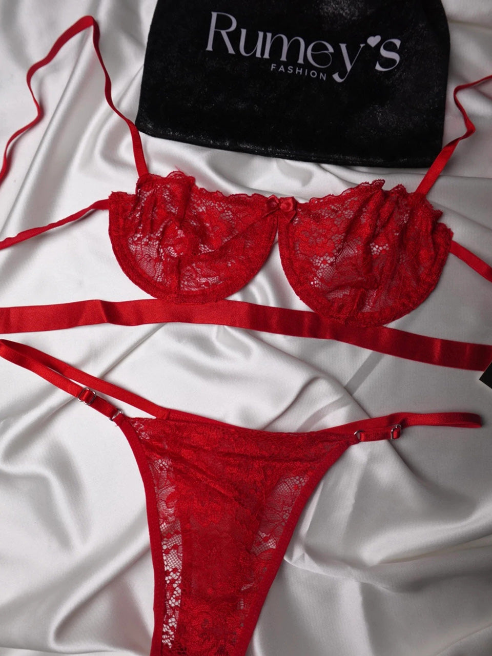 Clarissa Red Bralet Set